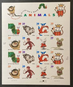 U.S. 2006 #3987-94 Sheet, Children's Book Animals, MNH.