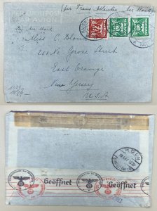 D)1941, NEDERLAND, LETTER CIRCULATED FROM NEDERLAND TO THE U.S.A, WITH NUMBER
