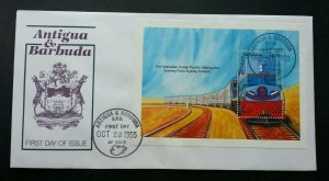 Antigua and Barbuda Train 1995  Locomotive Railway Transport Vehicle (FDC)