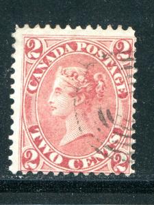 Canada #20  Used F-VF  face free cancel