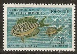 1963 New Hebrides French Scott 119 Nautilus  MNH