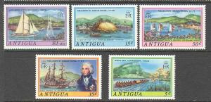 ANTIGUA Sc# 369 - 373 MNH FVF Set5 Nelson's Dockyard & Boats