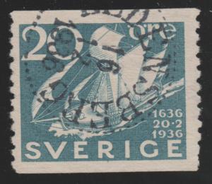 Sweden 254 Old Sailing Packet 1936