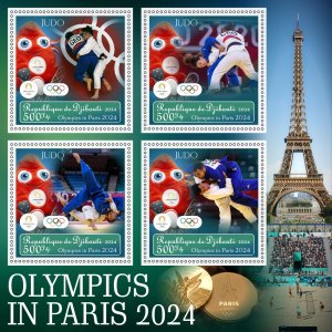 Olympic Games in Paris 2024 Judo 2024 year, 1+1 sheets  perforated  NEW