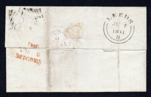 GB QV SG2 1d Black Plate 5 Cover with Leeds MX Cancel Cat £10,000