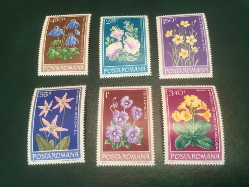 ICOLLECTZONE Romania #2824-29 Flowers VF NH (Bk4)