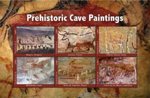 Tanzania 2017 - Prehistoric Cave Paintings - Sheet of 6 Stamps - MNH