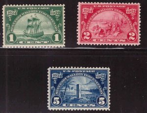 USA Scott 614-616  MH* Huguenots -Walloon MH* set