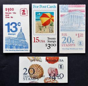 4 US MNH Complete Booklets