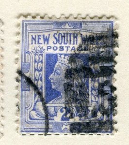 NEW SOUTH WALES;  1897-1900 early classic QV issue fine used 2d. value,