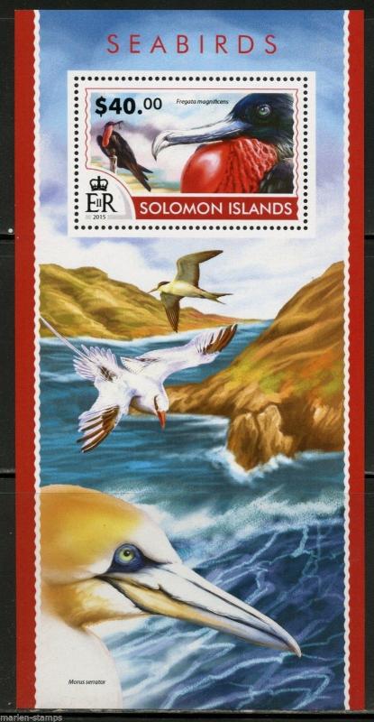 SOLOMON ISLANDS 2015 SEABIRDS   SOUVENIR SHEET   MINT NH