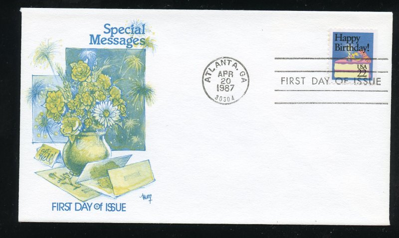 US 2272 Special Occasions - Happy Birthday UA Marg cachet FDC 