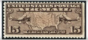 SC#C8 15¢ Map & Planes (1926) MNH