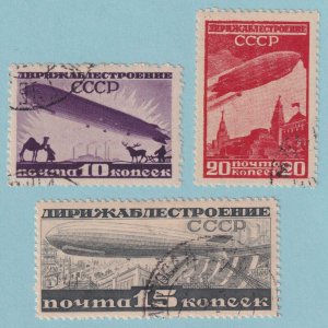 RUSSIA C20 - C22 AIRMAILS  USED - ZEPPELINS - NO FAULTS VERY FINE! - P825