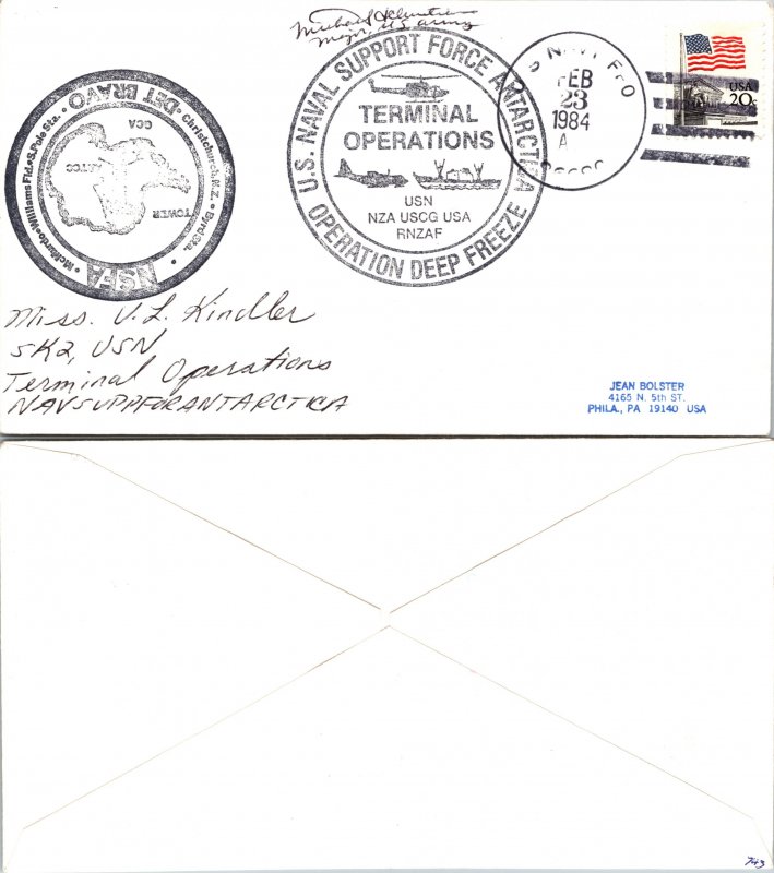 1984 US NAVY + CACHET + SIGNED, 1984, Polar