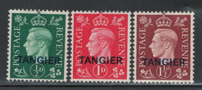 Great Britain Offices Morocco 1937 Overprints Tangier Scott # 515 - 517 MH