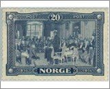 Norway Mint NK 116 Constitution Day 100th Anniversary 20 Øre Dark blue