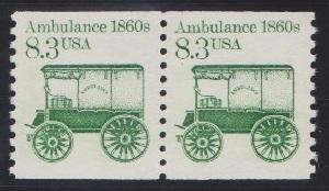 2128 Ambulance F-VF MNH transportaion coil pair