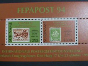 SURINAME-1994 SC#988a FEPAPOST'94  INTERNATIONAL STAMP SHOW SHEET VERY FINE