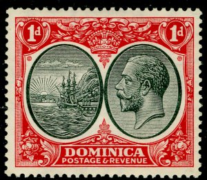 DOMINICA SG73, 1d black & scarlet, M MINT. Cat £17.