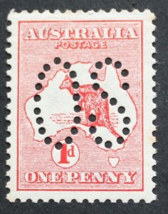 Australia 1913 One Penny Kangaroo Official SG O2 mint