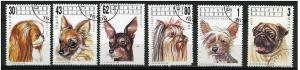 Bulgaria 1991 - Scott 3635 .. 3640 set of 6 CTOs - Dogs 