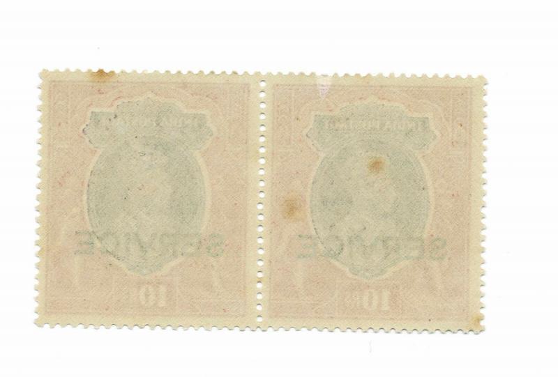  India - 1937 -kgvi- service - sg no 0141- mm pair