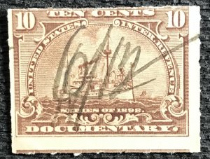 US Used #R168 Single Battleship SCV $.25 L37