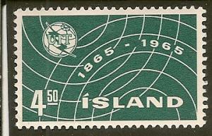 Iceland   Scott 370   ITU Emblem      Used