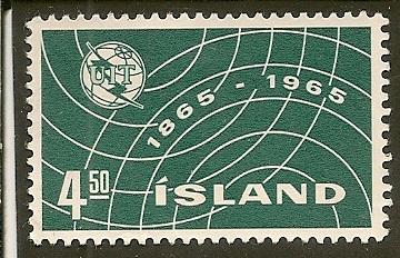 Iceland   Scott 370   ITU Emblem      Used