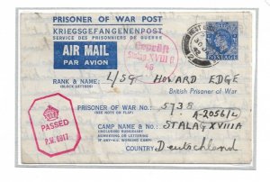 West Bromwich, GB to British POW at Stalag XVIIIA in Wolfsberg 1942 (C5265)