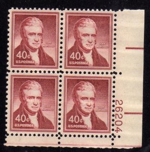 1050a 40c John Marshall 26204 LR Plate Block
