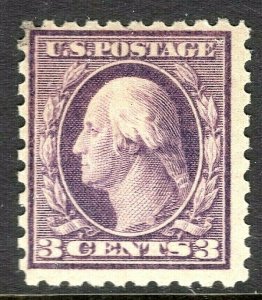 [MC6]  US #464 Mint-NH 1914 ~ 3c  Flat Press Perf 10 w/o Watermark