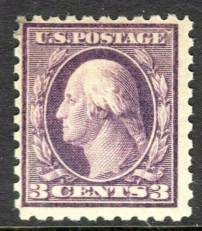 [MC6]  US #464 Mint-NH 1914 ~ 3c  Flat Press Perf 10 w/o Watermark