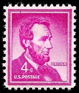 # 1036c MINT NEVER HINGED ABRAHAM LINCOLN