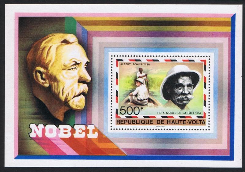 Upper Volta Nobel Prize Dr Albert Schweitzer MS 1977 MNH SG#MS457 SC#445 CV£7.-