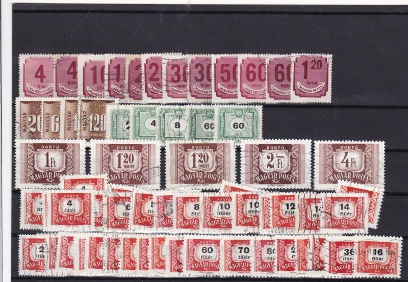 hungary postage due mm+used stamps ref 12582