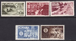 Romania (1945) #B304-8 MH, only the perf. stamps