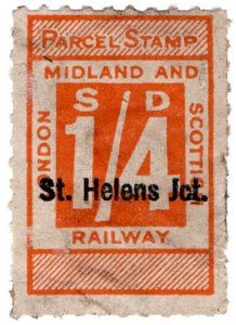 (I.B) London Midland & Scottish Railway : Parcel 1/4d (St Helen's Junction)