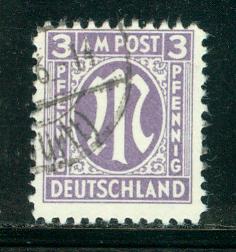 Germany AM Post Scott # 3N2, used, variation