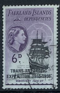 FALKLAND ISLANDS DEPENDENCIES 1956 6d ANTARCTIC EX. SGG44 FINE USED