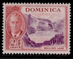 DOMINICA GVI SG130, 24c reddish violet and rose-carmine, NH MINT.