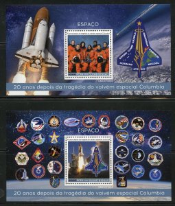 GUINEA BISSAU 2023 20th ANN OF SPACE SHUTTLE COLUMBIA DISASTER S/S SET MINT NH