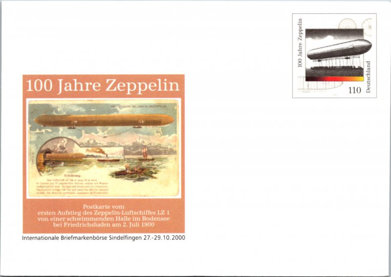 Germany Post-1950, Postal Stationary, Zeppelin