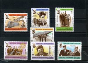 ADEN/KATHIRI 1967 Mi#166-172A SPACE & JOHN KENNEDY SET OF 7 STAMPS MNH 