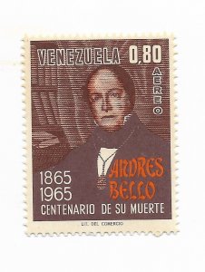 VENEZUELA 1965 ANDRES BELLO CENTENARY OF DEATH MI 1625 SC C904 MNH