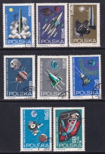 Poland 1964 Sc 1291-7, B108 Space Research Moon Photography Satellite Stamp CTO