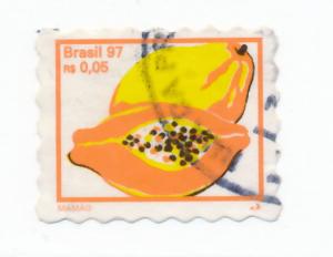 Brazil 1997  Scott 2633 used - 5c, fruit, Papayas