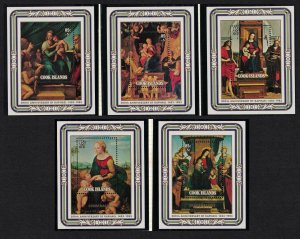 Cook Is. Christmas. Raphael paintings 5 MSs Charity 1983 MNH SG#MS938