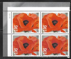 Scott #3069a 32c Georgia O'Keeffe UL PB #S11111 F VF MNH - DCV=$5.25